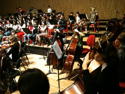 Un ensayo de la Euskadiko Ikasleen Orkestra (EIO)