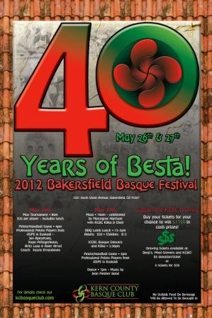 Poster advertising Bakersfield's 40th Basque Festival 