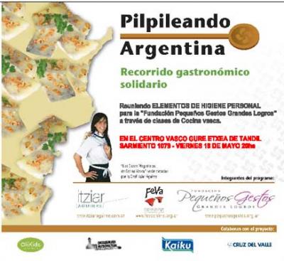 Afiche para publicitar el 'Pilpileando' en el Gure Etxea de Tandil