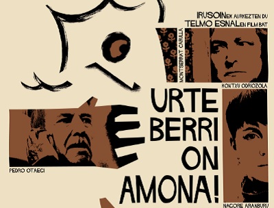 Detalle del cartel de la película "Urte berri on, amona!"