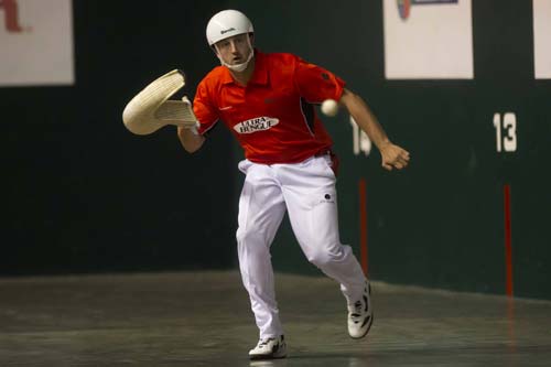 Imagen del segundo partido de ayer del Abierto Mexicano de Jai Alai 2012