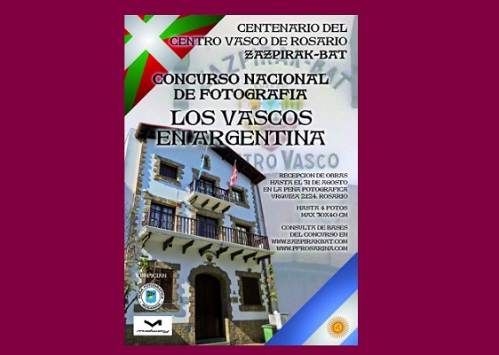 Afiche del Concurso Fotográfico 'Los Vascos en Argentina'