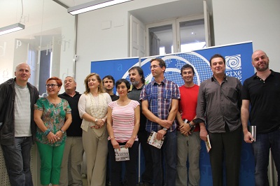 The authors with editor Mari Jose Olaziregi and the Director of the Etxepare Basque Institute, Aizpea Goenaga (photo Etxepare)