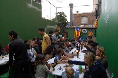 An image of the meal enjoyed at Gure Txoko during the Diada where Basques, Catalan, and Australians got together (photo SydneyEE)