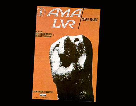 Afiche de Ama Lur (1968), documental sobre el País Vasco rodado y censurado durante el franquismo que cerrará el 2 de octubre el Seminario de Cine Vasco en la Biblioteca del Congreso de la Nación, en Buenos Aires