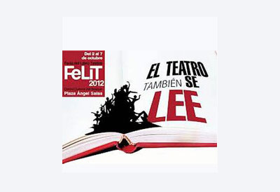 Cartel de la V edición de la Feria del Libro Teatral 2012 en la capital mexicana.