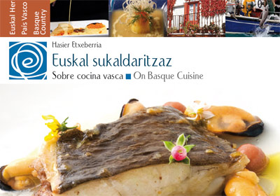 "Euskal sukaldaritzaz/Sobre cocina vasca", del periodista Hasier Etxeberria, es uno de los libros de la Colección de Cultura Vasca