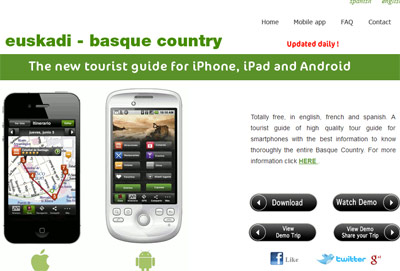 The free app, Euskadiessencial, can be downloaded from this website