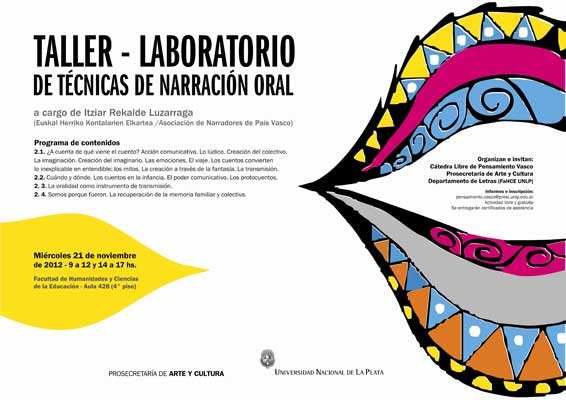 Afiche de difusión del Taller de Narración Oral 