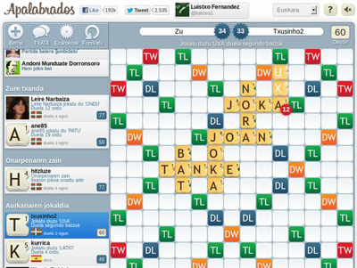 A game of Angry Words in Basque (photo Sustatu.com)