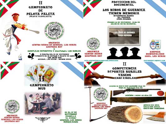 Invitaciones para participar de la II Semana Vasca de Fin de Año de Gral. Las Heras