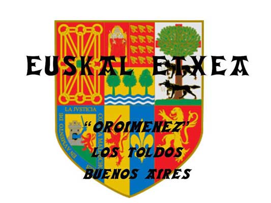 Escudo del Centro Vasco Oroimenez, de Los Toldos
