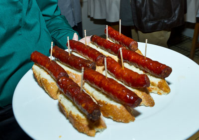 Los pintxos de txistrorra de Santo Tomás (Foto: Luis Rodriguez))