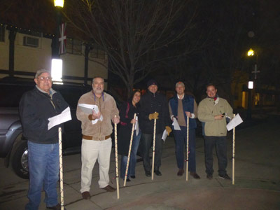 Algunos de los kantaris que salieron por las calles de Boise, acompañados por las inevitables makilas (foto IKortazar)
