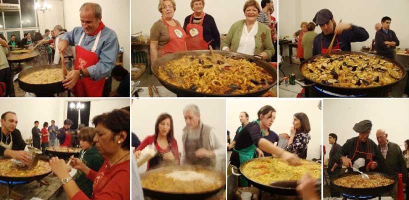 Zazpi talde neurtu ziren La Platako Paella Lehiaketan: ‘Umeentzako Futbol Taldea’, ‘Zaharrak’, ‘Dantzari Helduak’, ‘Emakumeak’, ‘Pilota’, ‘Liburutegia’ eta ‘Atenas Kluba’ (argazkiakEE)