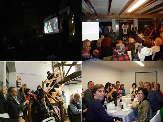 Imágenes de la última función del Ciclo de Cine Vasco y posterior cena en Euskaltzaleak de Buenos Aires (fotosEE)