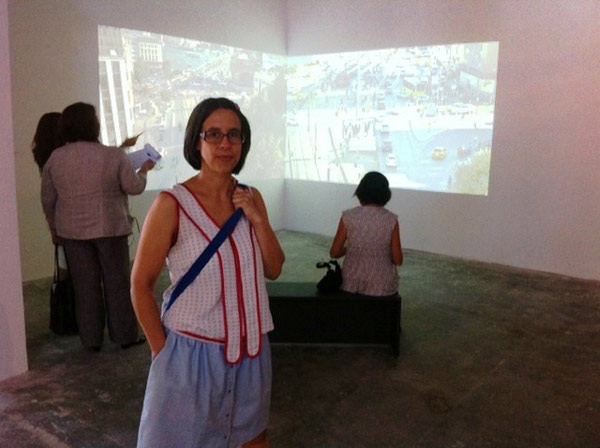 Maider López ayer en Estambul, durante la presentación de la Bienal (foto Etxepare)