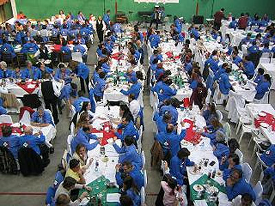 Celebración de una fiesta de VascosMexico en 2005, en el Centro Vasco de México DF (foto Vascosmexico.com)