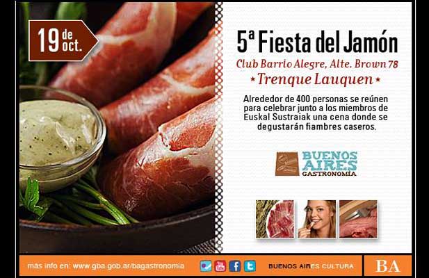 Afiche de la 5º Edición de la Fiesta del Jamón de Trenque Lauquen 