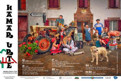 Cartel anunciador de los actos del décimo aniversario de la sede del PEE en Saint Ouen, creado por Igotz Ziarreta