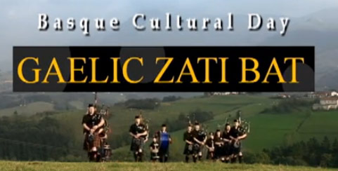 Imagen del vídeo promocional del Basque Cultural Day, que este año se centra en el tema "Gaelic Zati Bat"