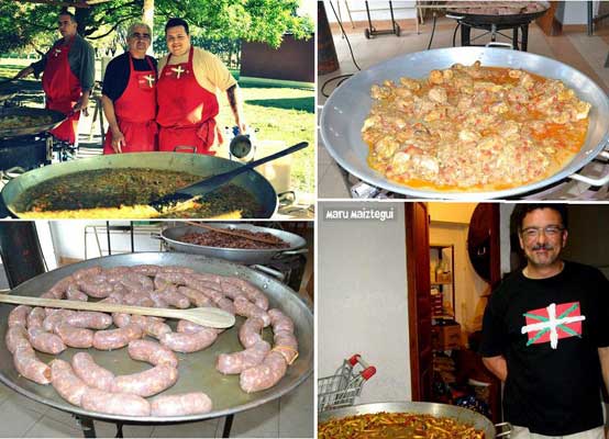 El equipo de cocina de Euskal Etxea de San Nicolás, que lidera Damián Cebey, compartirá con quienes se acerquen el sábado a Tandil sus conocimientos culinarios en el Taller de Cocina de FEVA (foto Maru Maiztegui)