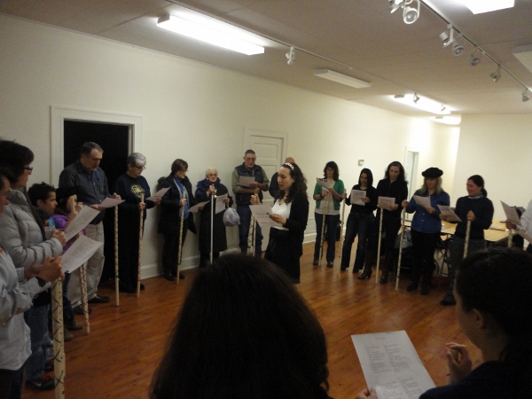 Practice for Santa Ageda last year at the Boise Basque Museum, directed by Itxaso Cayero (photo EuskalKultura.com)