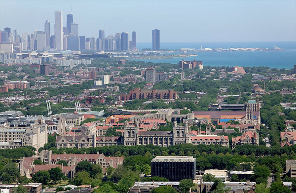 Campus of the University of Chicago (photo www.uchicago.edu)