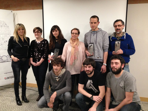 Los ganadores de los premios Blogetan! (foto AzkueFundazioa)