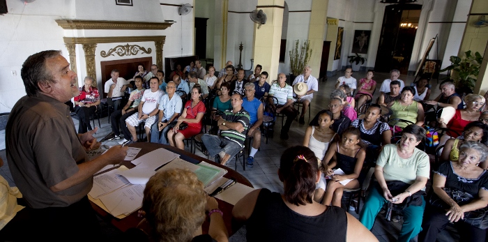 Una reunión anterior de la Asociación Vasco Navarra de Beneficencia de La Habana, fundada el 17 de junio de 1877 (argazkia Jose Goitia)