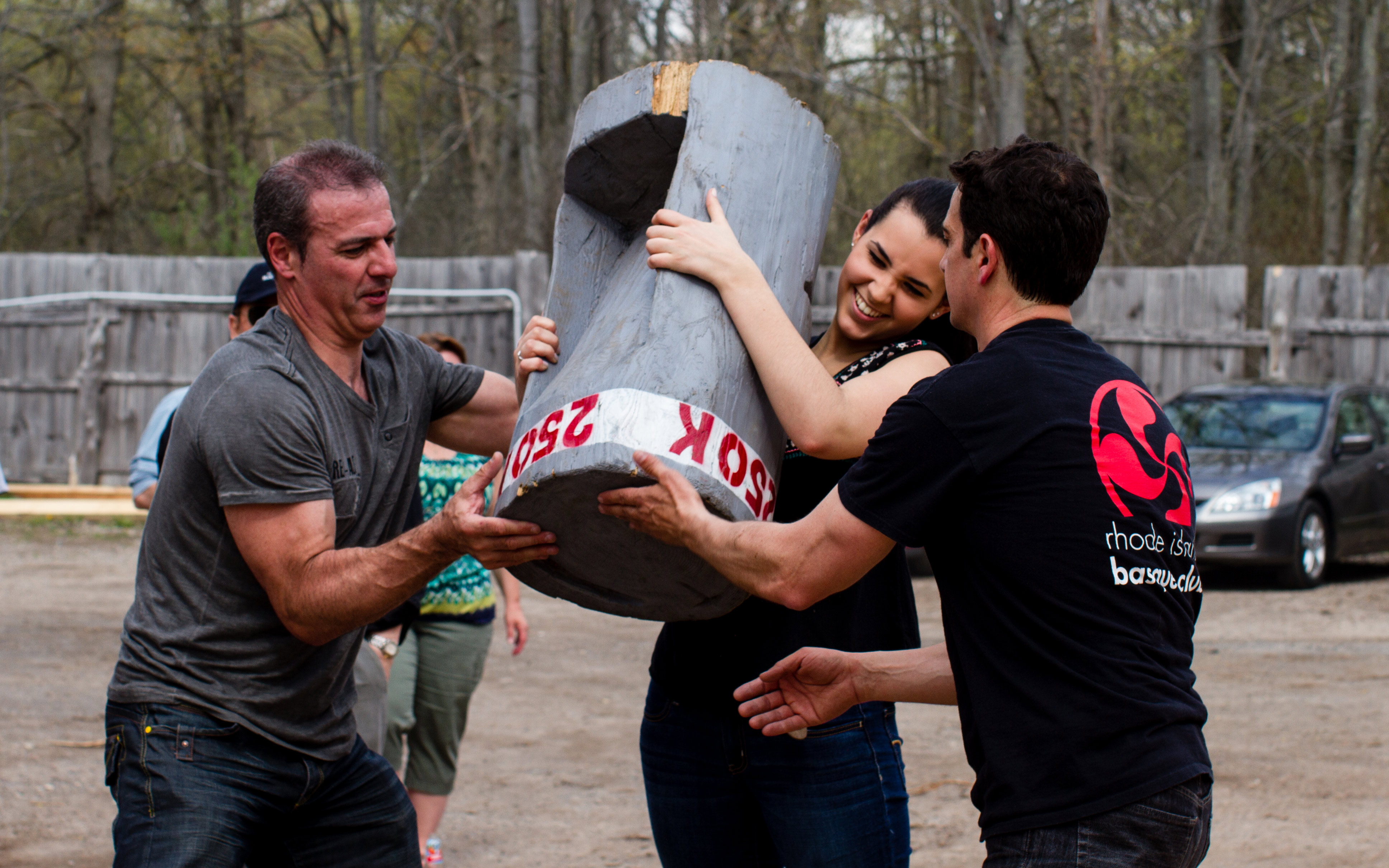 Members and friends also tried lifting weights (photoNEBC)