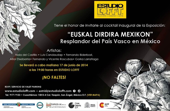 Cartel anunciador de la exposición Euskal Dirdira Mexikon