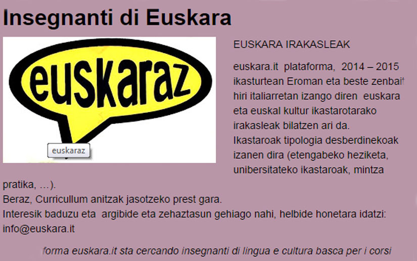 These job-offers have been posted at Euskara.it