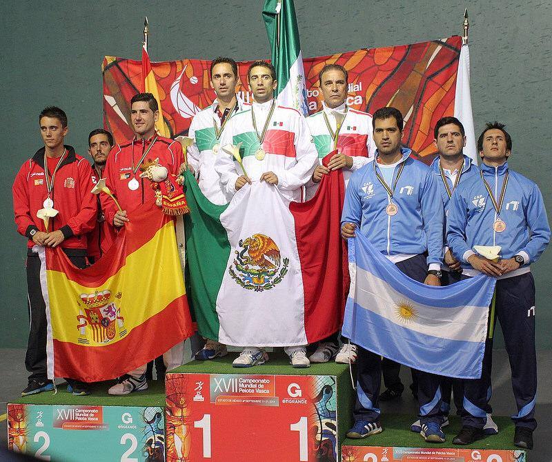 Las seis medallas de oro logradas por los pelotaris mexicanos en distintas categorías han dado la victoria global a los anfitriones (foto pelotavascafipv)