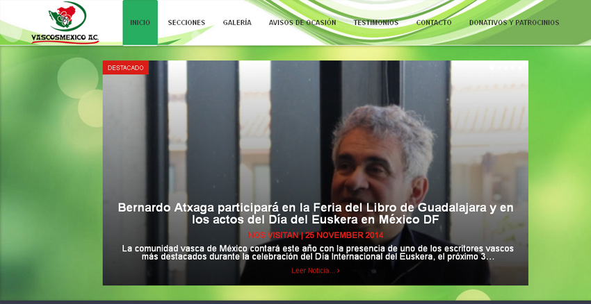 Nuevo diseño de la web de VascosMexico (y nuestro artículo en portada, eskerrik asko!)