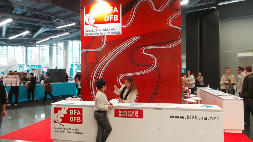 Bizkaia Talent stand at a job fair