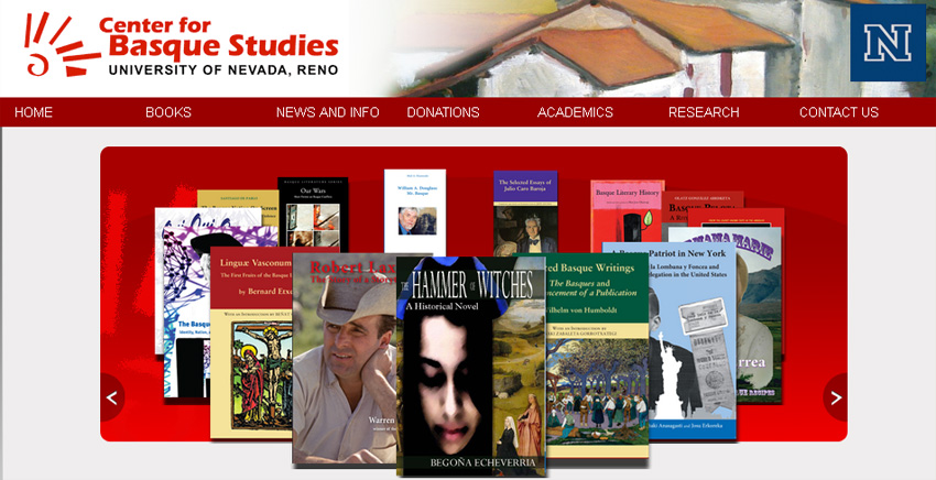 Como en años anteriores, los libros del "Center for Basque Studies" de la Universidad de Reno-Nevada estarán en la Azoka