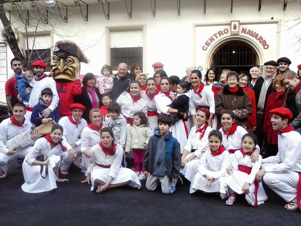 Members of Centro Navarro of Buenos Aires in front of their club