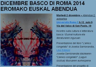 Promotional poster for "Dicembre Basco di Roma 2014"