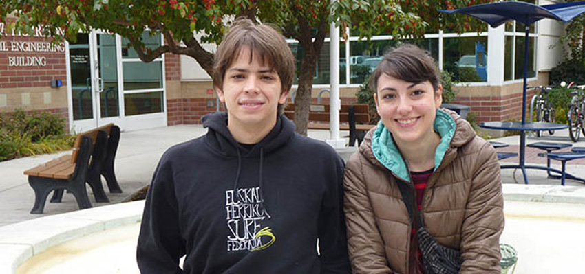 Ander Martinez y Virginia Molina durante su estancia en Boise como beneficiarios de estas becas en 2013 (foto Boise State University)