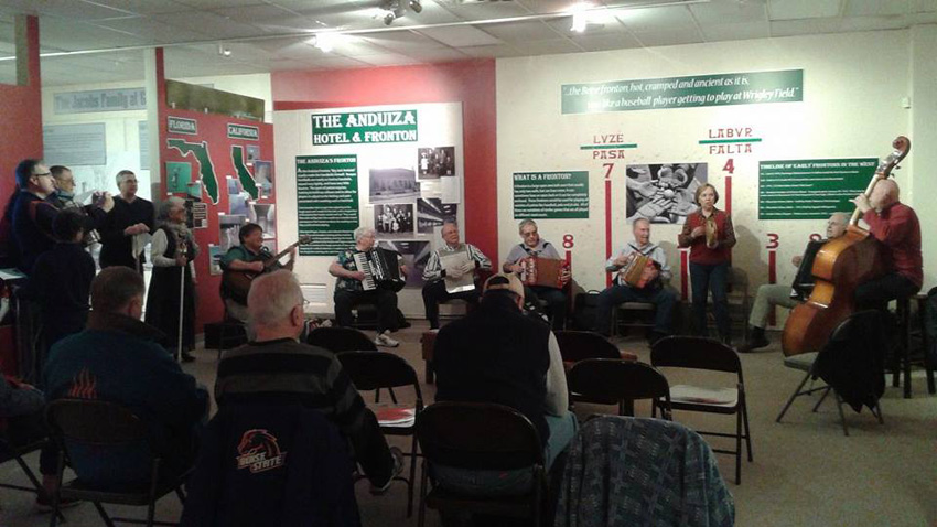 In Boise the Santa Ageda procession began with a lot of music at the Basque Museum