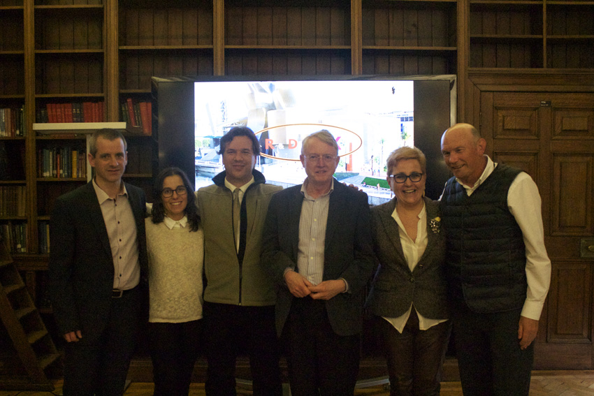 Some of the symposium participants including Xabier Irujo and Juan Jose Ibarretxe, along with Mari Jose Olaziregi, from the Etxepare Institute 