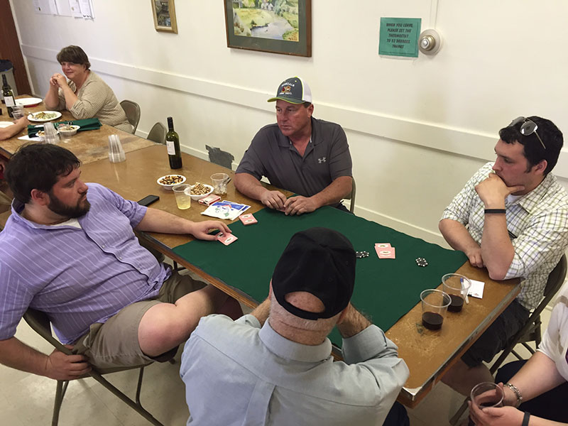 Although it was the first time the Basque Club celebrated its annual Mus Tournament at the Community Hall it ended up being a very convenient venue (Photo: Annie Gavica)