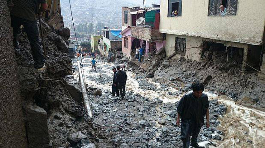 Chosica in Peru was razed by the landslides (photoEl Comercio)