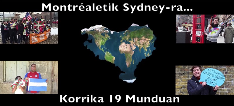 Antton Curutchet ha realizado el video sobre Korrika 19 con imágenes aportadas desde quince países