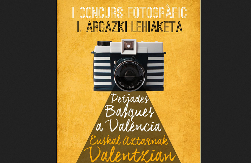 Cartel del I. Concurso Fotográfico de la asociación Euskaltzaleok Valencia