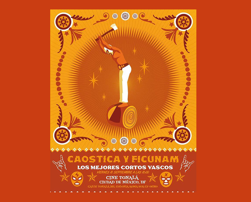 Detalle del cartel anunciador de la muestra de cortos vascos que tendrá lugar este viernes en México