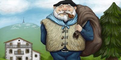 Smiling, with a pipe in his mouth, the Olentzero is who brings gifts to Basque children (Image: E.K.)