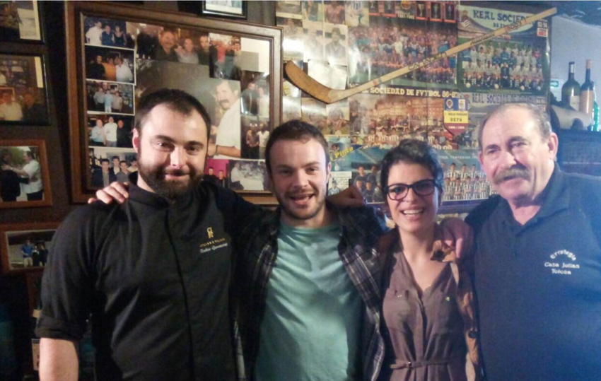 El cocinero Adam Rawson en el restaurante Casa Julián, de Tolosa (foto A.Rawson)