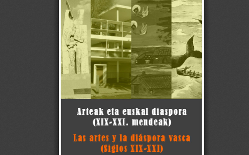 Promotional poster for the international conference “Art and the Basque Diaspora” 